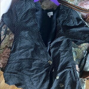 LPA Black Blazer with Polka Dot Pattern